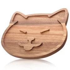 Funny Wooden Charcuterie Board Cute Cat Cheese Boards Cookie Plate for Kitche...