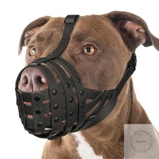 Pitbull Muzzle for Large Medium Sized Dogs to Prevent Biting Scavenging, Basket