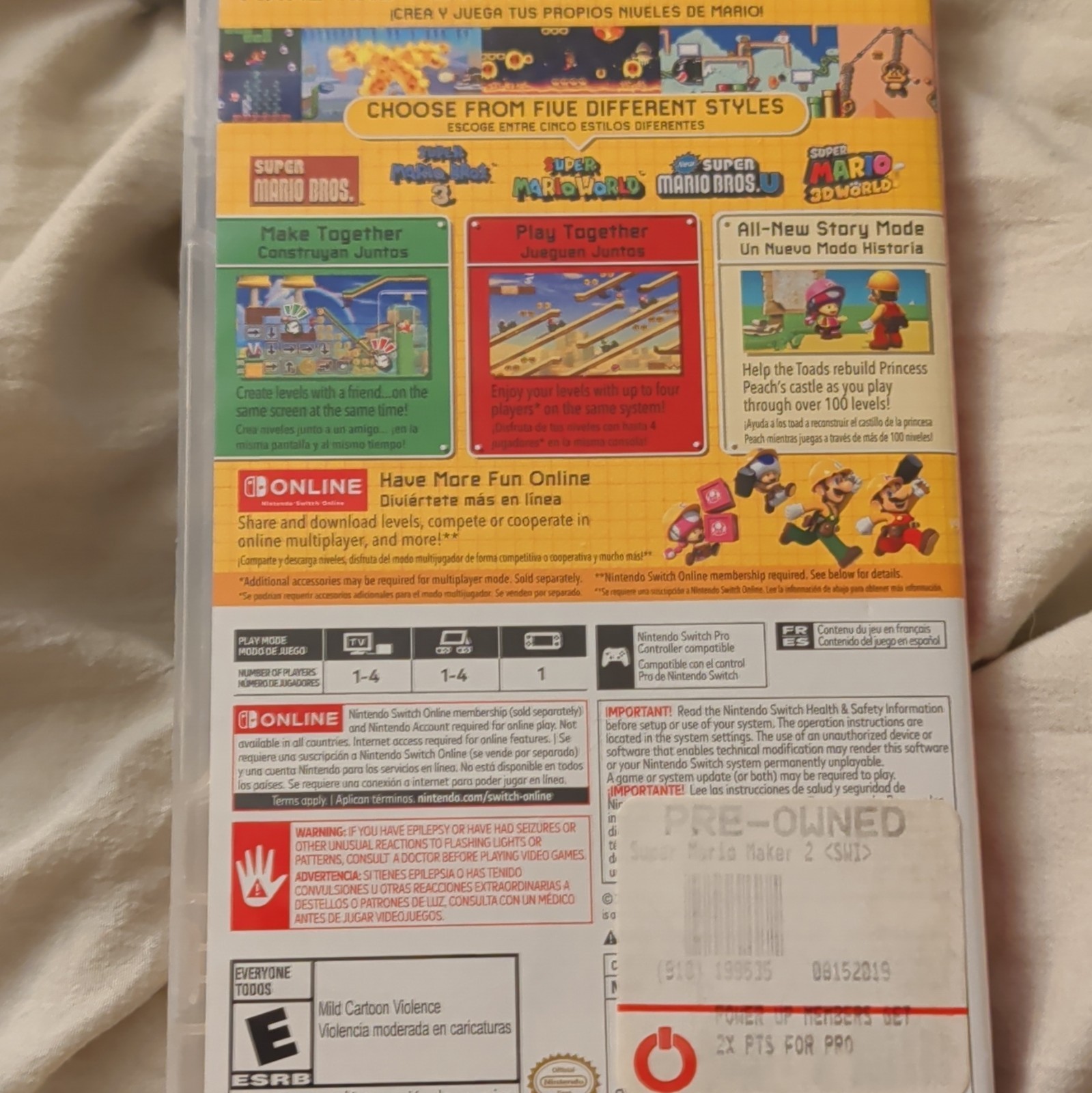 Nintendo Super Mario Maker 2 (Nintendo Switch) Platformer Multiplayer ...