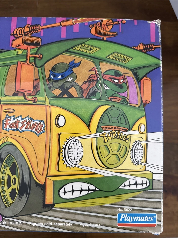 Vintage 1989 TMNT Ninja Turtle Vintage Party Wagon Toy Van EMPTY BOX ONLY - Image 3 of 4
