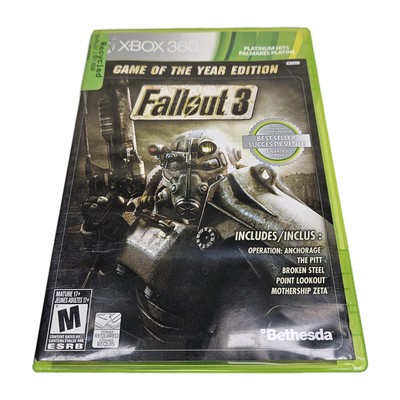 Fallout 3 Game of the Year Edition Microsoft Xbox 360 2009 video game + manual