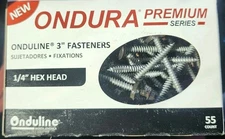 Onduline Premium  3" #9 Roofing Screws ¼" Hex Head Brown EPDM Washer 55 Count