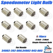 6v 3w 6 Volt Speedo Speedometer Light Bulbs 10pcs For Honda Ct70 Ct90 Ct110 S65