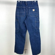 Vintage Carhartt Carpenter Denim Dark Dungaree Jeans 29x31