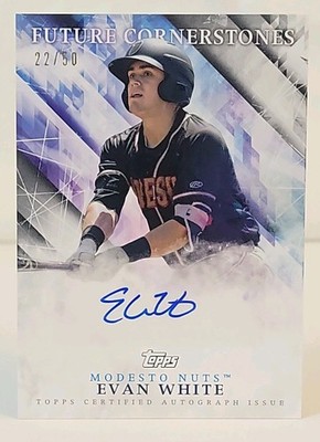 2019 Topps Pro Debut Future Cornerstones Autographs Evan White #FCAEW /50 AU(RC)