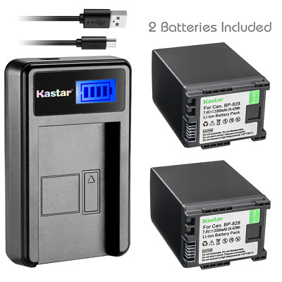 Kastar Decoded Battery LCD Charger for Canon BP-828 BP828 & Canon