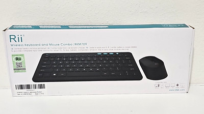 Rii RKM709 2.4 Gigahertz Ultra-Slim Wireless Keyboard and Mouse Combo