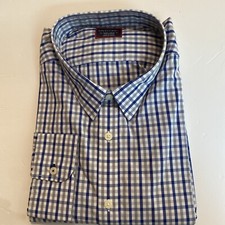 MEN's UNTUCKit Long Sleeve Shirt - XXXL Regular - "ALMADEN" - 100 Cotton, Plaid