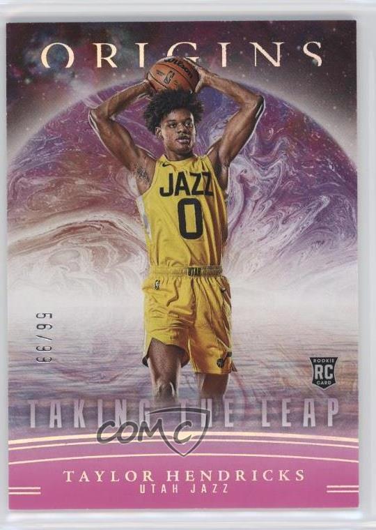 2023-24 Panini Origins Taking the Leap Pink 56/99 Taylor Hendricks #16 Rookie RC