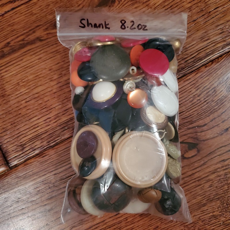 Vintage to Modern Shank Button Lot, 8.2 Ounce Button Destash Lot