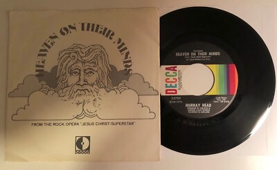 Murray Head / (Too Much) Heaven On Their Minds / 1970 Decca 45rpm & PS / NM