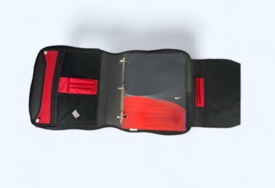 NIKEバインダー RARE NIKE Swoosh TRAPPER KEEPER MEAD Protect Red/Black Folder 13