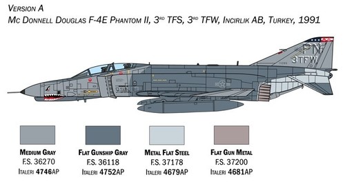 ITALERI, Avion F-4E/F Phantom II à assembler et à peindre, échelle 1/72, ITA... - Photo 3/7