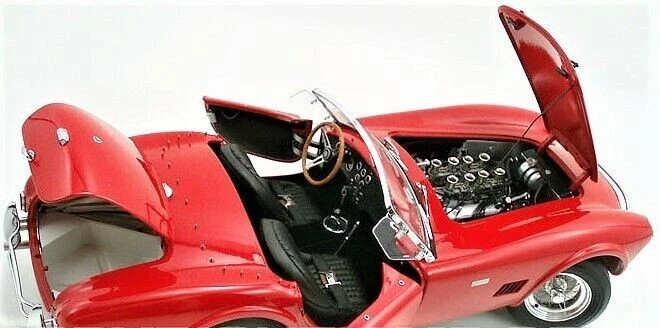 Coche de carreras Ford Shelby Cobra con llantas de radios y motor 289 1:12 MODELO A GRAN ESCALA Foto 3 de 4