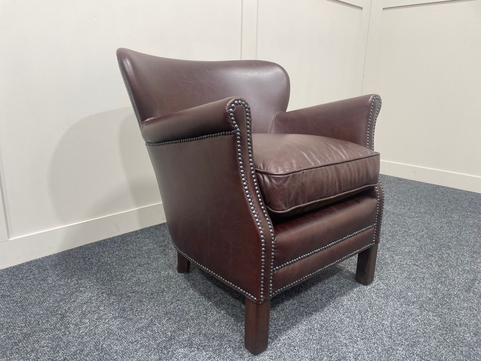 John Lewis Halo Little Professor Leather Armchair In Biker Tan eBay
