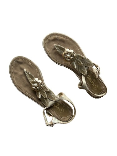 CHANEL Pre-Owned Wood Sandals Coco Mark Suede Size 34 | eBay
