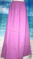 Plum Pink Pure Cotton PETTICOAT Sari SLIP Drawstring Waist up to 31" Length 37"