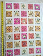 Royal Princess Castle Squares Fabric by QT, 100% Cotton - Quilts, Projects 