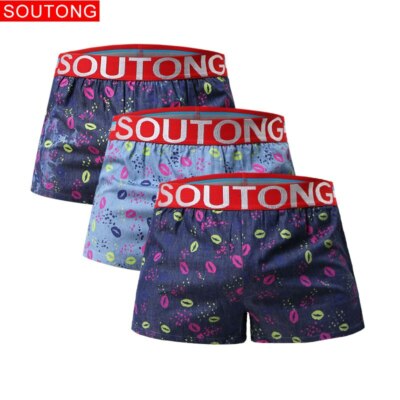 Men Underwear Boxer Shorts Cotton Loose Home Pants Casual Sleeping  Underpants