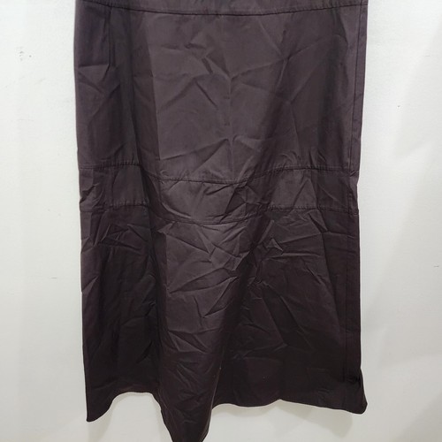 ASPESI Sleeveless A-line Maxi Dress Brown Poplin Cotton Women's Size 42 Italy - Picture 5 of 21