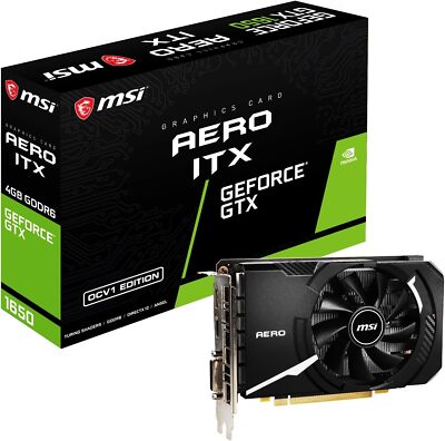 グラフィックボード・グラボ・ビデオカード MSI AERO ITX GeForce GTX 1650 4G OCV1 Amazon | MSI GeForce GTX 1650 D6 AERO ITX OCV1 グラフィック