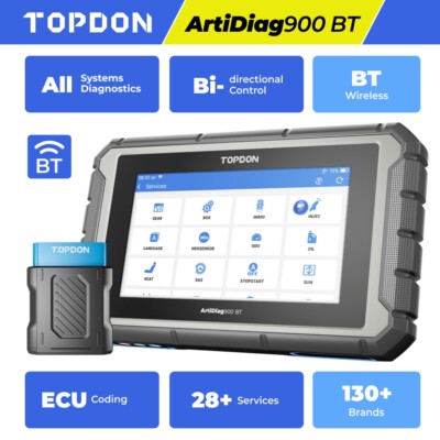 2026 TOPDON AD900 BT OBD2 Scanner Vehicle Diagnostic Tool Key Online Coding