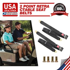 Pair Car Seat Belt Lap 2 Point Safety Travel Adjustable Retractable Universal
