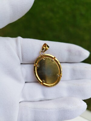 Pendentif Camée En Pierre Dure Fin 19ème - Bijou Vintage Ancien