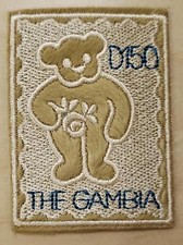 Gambia 2003 -  Embroidered Cloth Teddy Bear - Postage Stamp - MNH