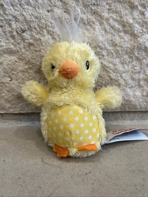 O) Cuddle Barn Yellow Baby Chick 4  No Sound