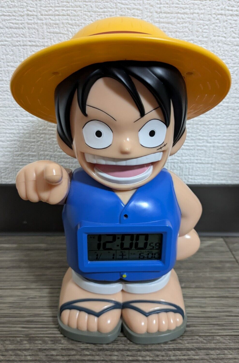 One Piece Luffy Alarm clock Watch Toy Hobby Retro Anime Rare EX