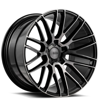 (4) 20'' Staggered Savini Wheels BM13 Gloss Black w DDT Rims (B11)