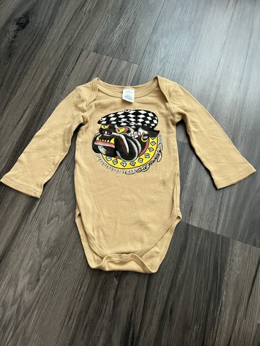 Y2k Ed Hardy Christian Audigier 9 12 Month Baby One Piece Bodysuit Bulldog Ebay