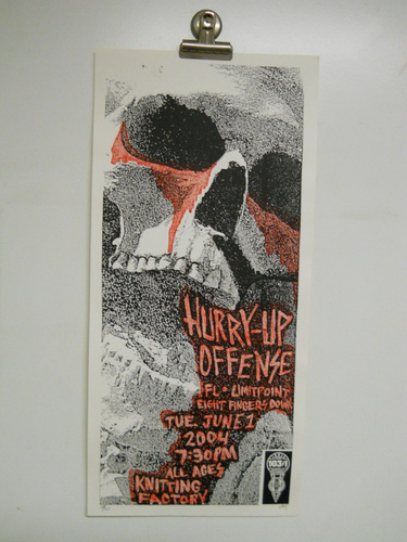 Hurry-Up Offense Limitpoint Eight Fingers Down Knitting Factory Concert Poster - 第 1/8 張圖片