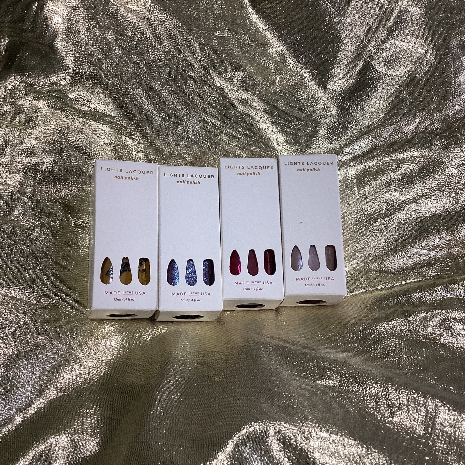 New Lights Lacquer Nail Polish set of 4 eBay