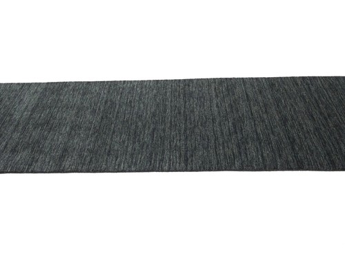 Charcoal Solid Hand-Loomed 3X10 Gabbeh Wool Rug Oriental Home Decor Carpet - Picture 6 of 12