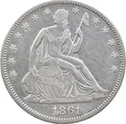 1861 Seated Liberty Half Dollar *4421