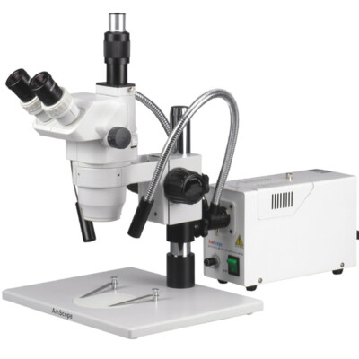 AmScope ZM-1TZ-FOD 3.35X-90X Fiber Optical Light Stereo Zoom Microscope