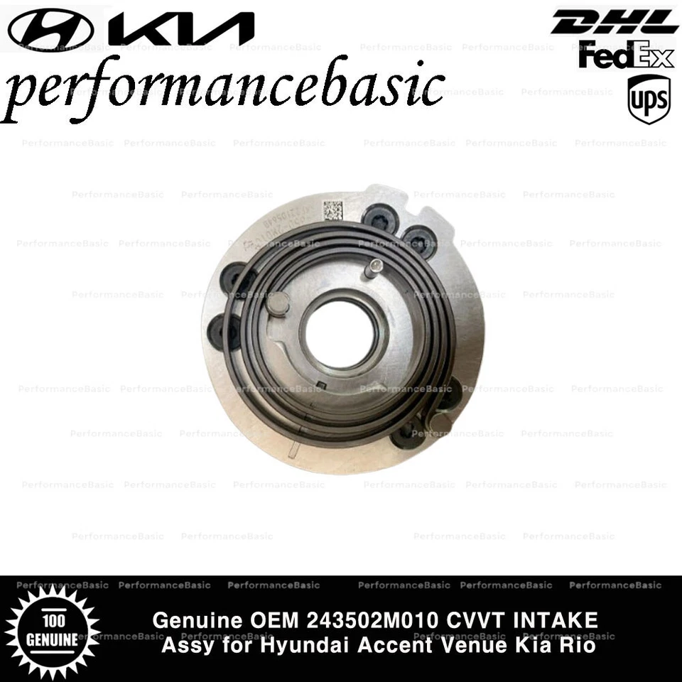 Conjunto de admisión CVVT genuino OEM 243502M010 para Hyundai Accent Venue Kia Rio Foto 2 de 3