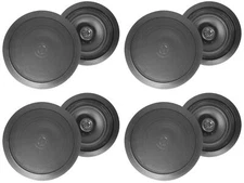 (8) Rockville HC655 6.5" 500 Watt Black In-Ceiling Home Theater Speakers 8 Ohm