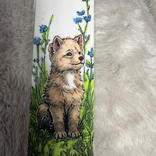 Sweet Fox/ HAND COLORED BOOK MARK. Laminated