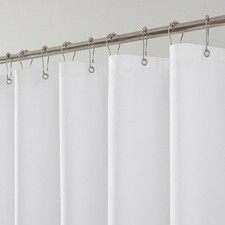1 Pack WaterRepellent Fabric Shower Curtain Liner-Hotel Quality Machine Washable