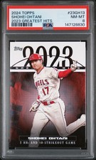 2024 TOPPS 2023 GREATEST HITS #23GH13 SHOHEI OHTANI PSA 8