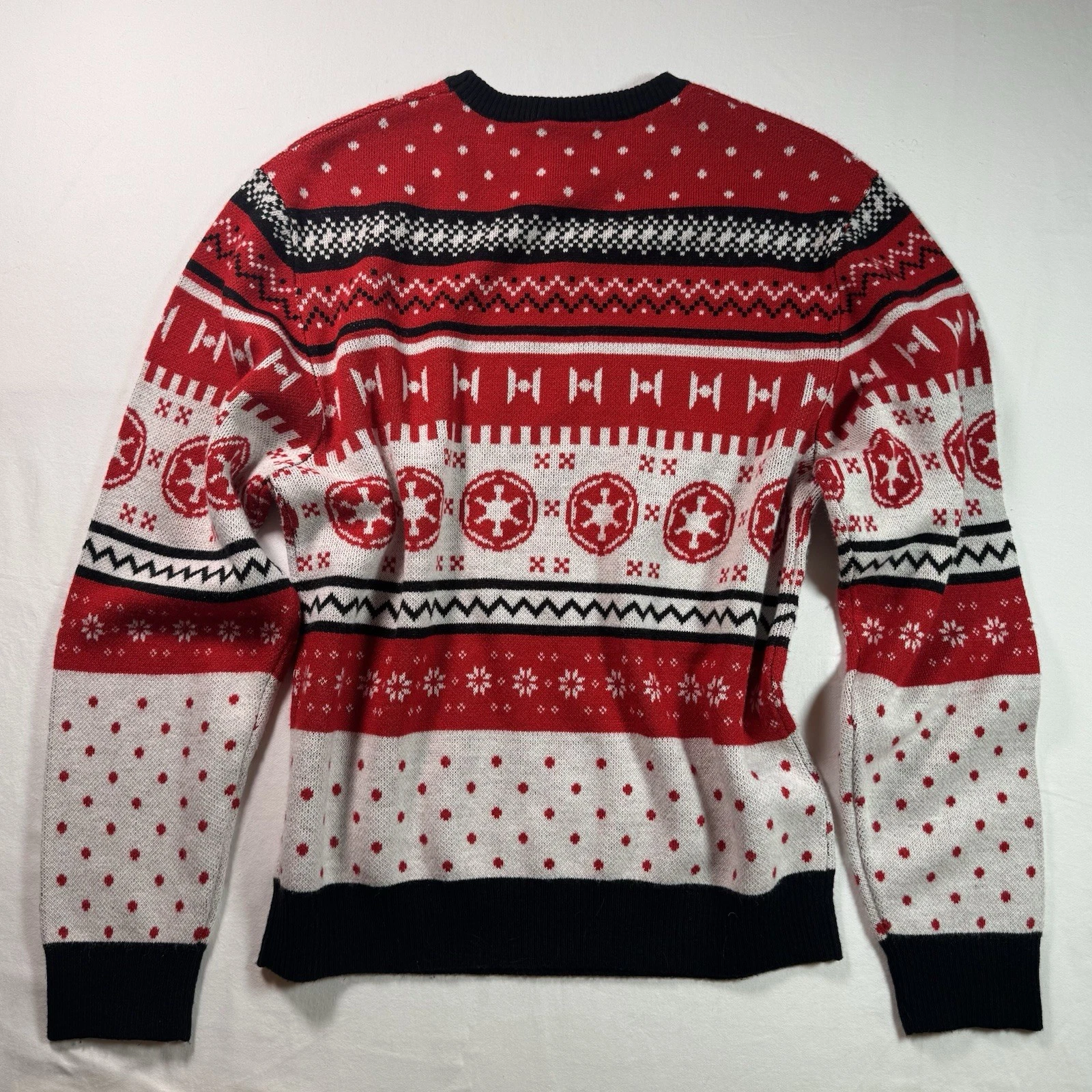 STAR WARS Ugly Christmas Pullover Sweater Darth Vader Adult L Black/Red/Gray