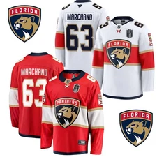 Brad #63 Marchand 2025 Final Red & White Stitched Jersey MEN Size S-3XL