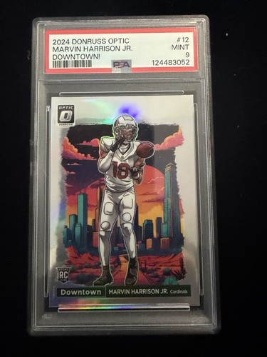 2024 Panini Donruss Optic Downtown! Marvin Harrison Jr. #12 PSA 10