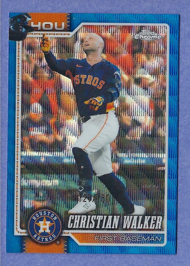 2026 TOPPS CHROME #252 CHRISTIAN WALKER BLUE WAVE REFRACTOR   #/150