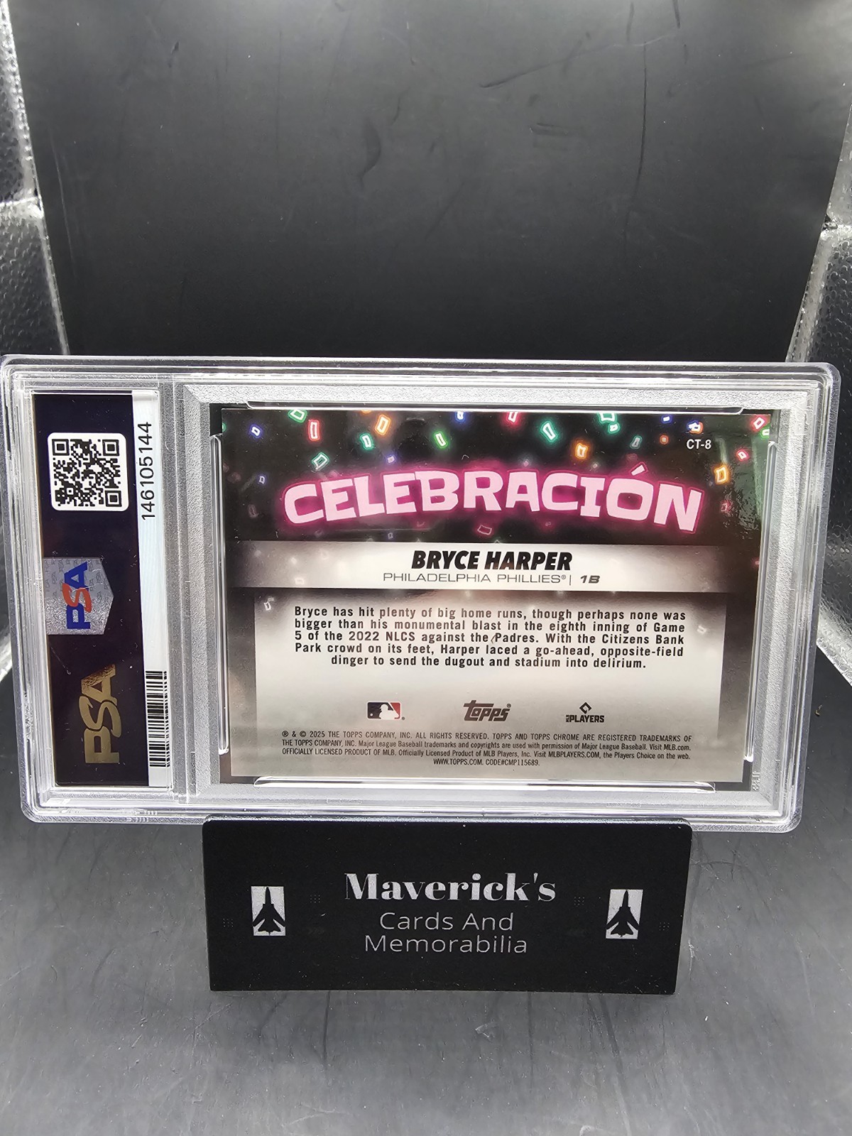 2025 Topps Chrome Update Series - Celebración Bryce Harper #CT-8 PSA 10 view 3