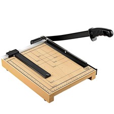 CreGear Paper Cutter, 12" Wood Guillotine Trimmer, 12 Sheet 12 Inch