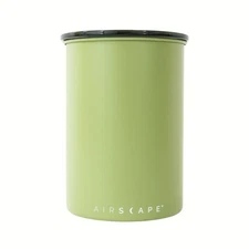 Airscape Matte Lichen Green 7" Medium Coffee Canister Airtight Storage Container